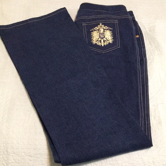 St John Marie Gray Flared Jeans Size 4 - Picture 1 of 4